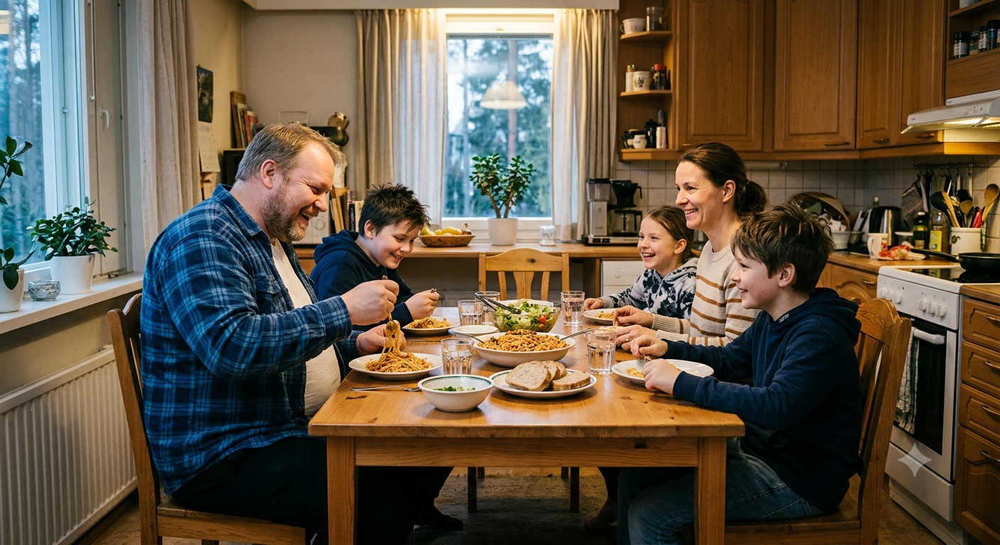 Kyllä ruoka maistuu jos mahassa vain on tilaa